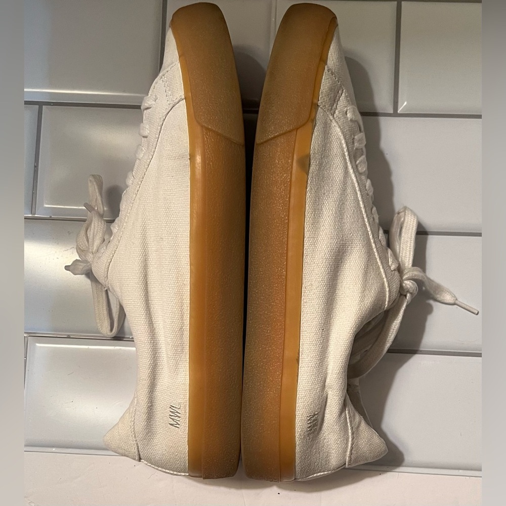 Madewell White Canvas Sneakers with Gum Sole - Picture 3 of 6